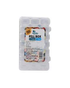 APOLLO PILL BOX RECTANGLE 3X7 DAYS